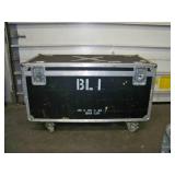 Large, Rolling Hard-Sided, Heavy-Duty Stackable Shipping / Road Case with Casters