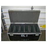Large, Rolling Hard-Sided, Heavy-Duty Stackable Shipping / Road Case with Casters