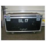 Large, Rolling Hard-Sided, Heavy-Duty Stackable Shipping / Road Case with Casters