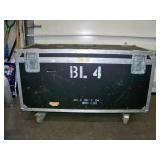 Large, Rolling Hard-Sided, Heavy-Duty Stackable Shipping / Road Case with Casters