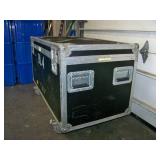 Large, Rolling Hard-Sided, Heavy-Duty Stackable Shipping / Road Case with Casters