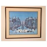 The Lighted Christmas Tree  Framed Print by Michel Delacroix