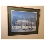 La Chasse dHiver  Framed Print by Michel Delacroix