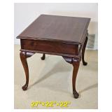 Mahogany Queen Anne Formal Side Table