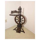 Antique Castle Style Upright Spinning Wheel