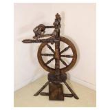 Antique Castle Style Upright Spinning Wheel