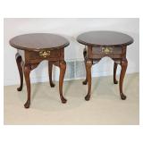 Mahogany Queen Anne Formal End Tables