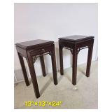 Drexel Chinese Chippendale Mahogany Nightstands