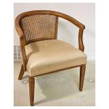 Vintage Regency-Style Barrel-back Accent Chair