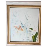 Koi Oil Painting Original Artist Signed Sheng