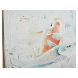 Koi Oil Painting Original Artist Signed Sheng