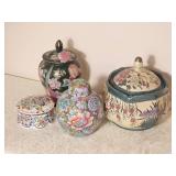 Collection of Chinoiserie Lidded Jars