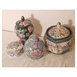 Collection of Chinoiserie Lidded Jars