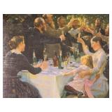 Framed Oil Print of Hip, Hip, Hurrah! by Peder Severin Krøyer