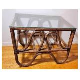 MCM Bent Bamboo Rattan Side Table