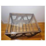 MCM Bent Bamboo Rattan Side Table