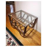 MCM Bent Bamboo Rattan Side Table
