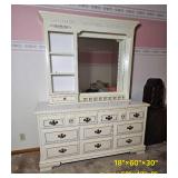Basset Furniture American Contemporary Mirrored Vanity Dresser