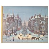 The Lighted Christmas Tree  Framed Print by Michel Delacroix