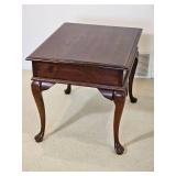 Mahogany Queen Anne Formal Side Table