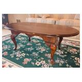 Mahogany Queen Anne Formal Cocktail Table