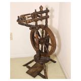 Antique Castle Style Upright Spinning Wheel