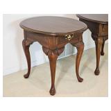 Mahogany Queen Anne Formal End Tables