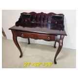 Bombay Company Mahogany Writing Desk & Stool