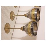 Vintage Silverplate & Brass Goblets