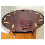 Brass Hardware Butler Tray Bar Cart