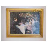 Framed Oil Print of Hip, Hip, Hurrah! by Peder Severin Krøyer