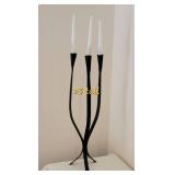 Primitive Tall Iron Candelabra