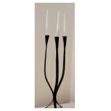 Primitive Tall Iron Candelabra