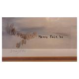 Folk Art Print Evening Services of Long Ago by Artist Mamie Falk ~ 346/580