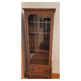 Antique Slender 4 Shelf Display Cabinet