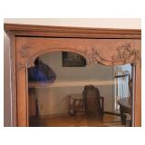 Antique Slender 4 Shelf Display Cabinet