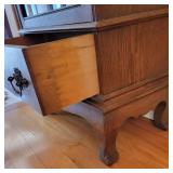Antique Slender 4 Shelf Display Cabinet