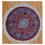 Burgundy Round Area Rug ~ 36