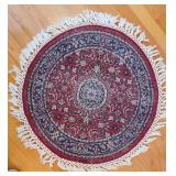 Burgundy Round Area Rug ~ 36