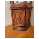 Tall Lit Mirrored Back Display Cabinet
