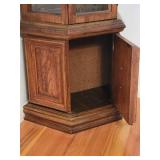Tall Lit Mirrored Back Display Cabinet