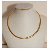 14K Yellow Gold Omega Necklace ~ 30g