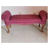 Queen Ann Upholstered Entry Bench
