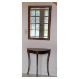 Foyer Demilune Table and Mirror