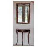 Foyer Demilune Table and Mirror