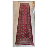 100% Wool Red Bokhara Area Rug Runner ~ 2.2 x 8.19