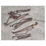 Assortment of 4 Heavy Garage Shop Chains