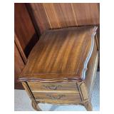 Vintage Wood Accent Table with Spindle Gallery and Cabriole Legs