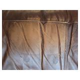 Brown Leather Sectional Sofa with Nailhead Trim