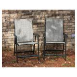 Pair of Outdoor Patio Chairs with Metal Frames